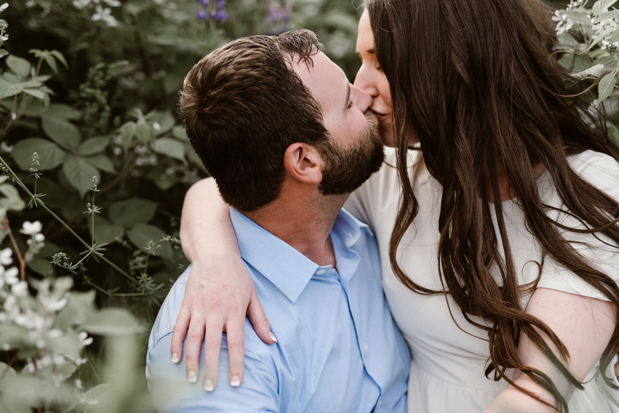 sugar hill nh engagement photos white mountains lupine festival