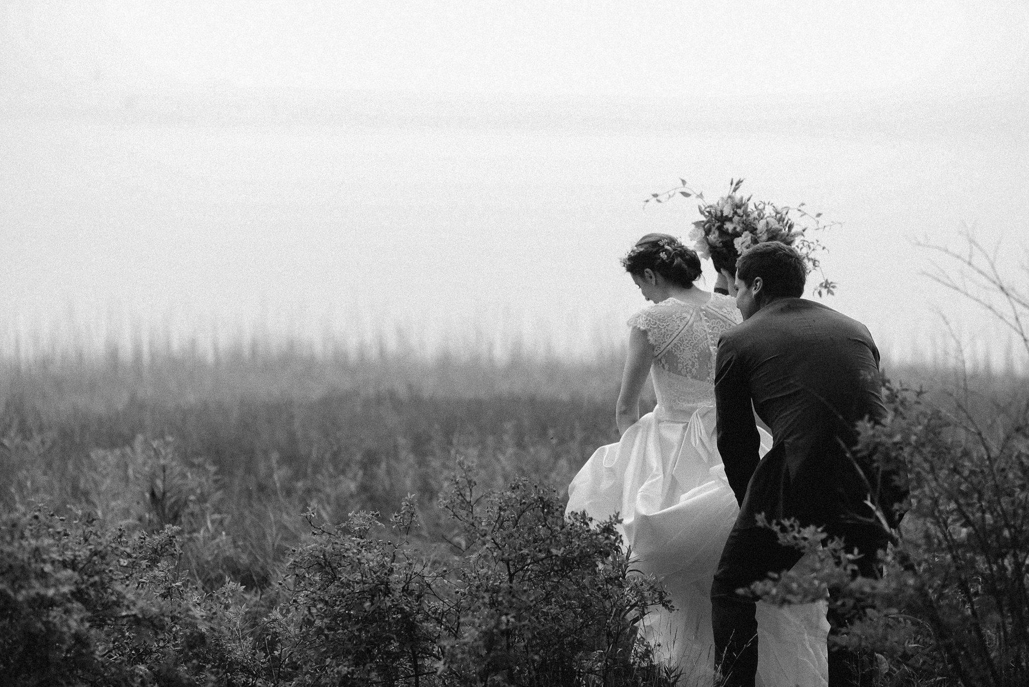 foggy coastal maine wedding backyard wedding freeport, me lindsay hackney