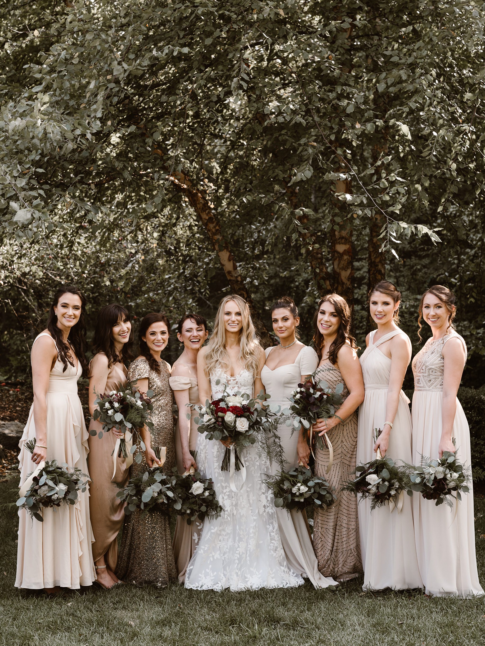 hidden pond wedding bridesmaids