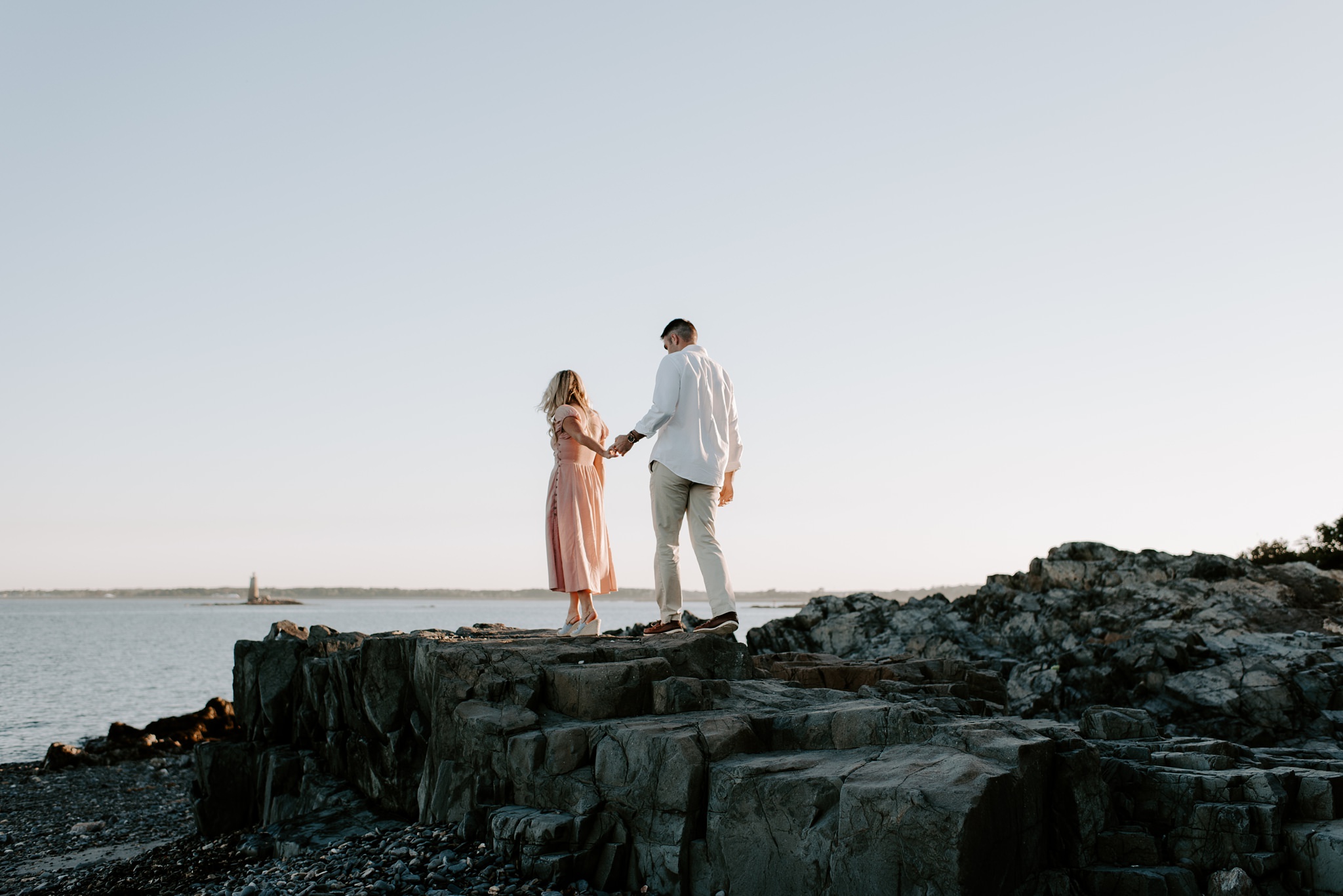 kittery maine engagement photos fort foster state park